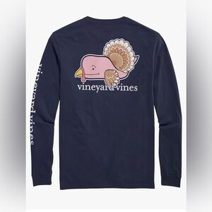 NWOT Vineyard Vines Turkey Whale Logo Graphic Tee t shirt small s thanksgiving